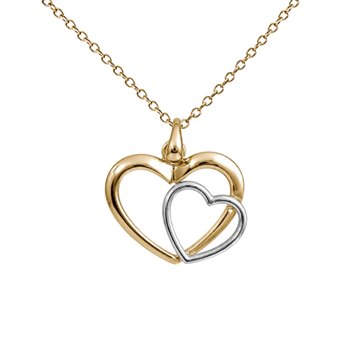 Aagaard In My Heart vedhæng i 8 karat guld med kæde 45 cm
