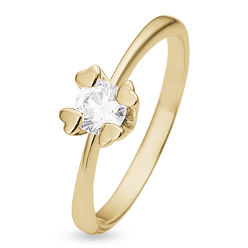 14 kt guld ring, Mary serien by Aagaard med ialt 0,75 ct labgrown diamant