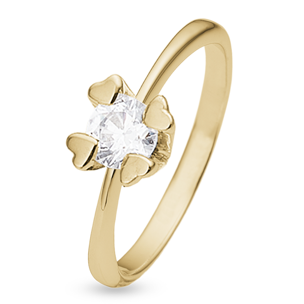 14 kt guld ring, Mary serien by Aagaard med ialt 1,00 ct labgrown diamant