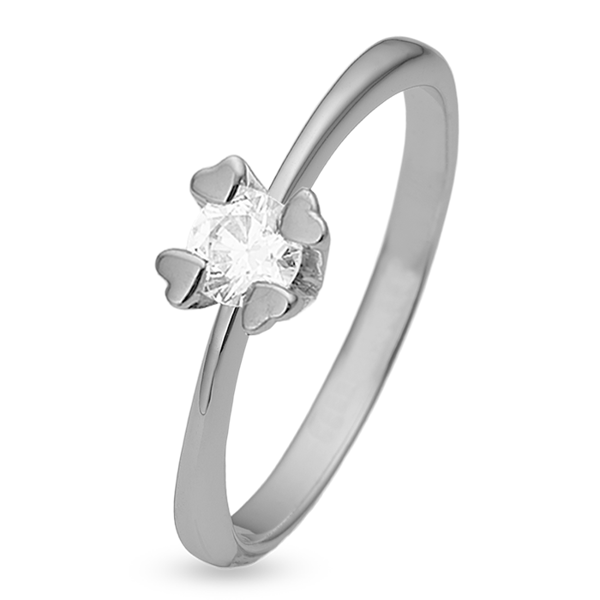 14 kt hvidguld ring, Mary serien by Aagaard med ialt 0,40 ct labgrown diamant