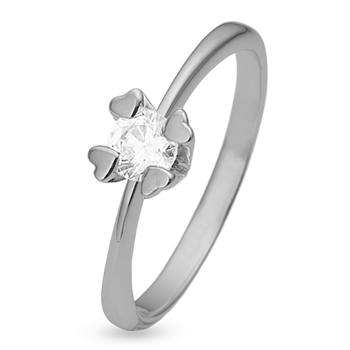 8 & 14 kt hvidguld ring, Mary serien by Aagaard med ialt 0,03 til 1,00 ct labgrown diamant