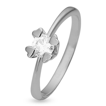 14 kt hvidguld ring, Mary serien by Aagaard med ialt 0,75 ct labgrown diamant
