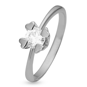 14 kt hvidguld ring, Mary serien by Aagaard med ialt 1,00 ct labgrown diamant