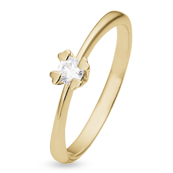 8 kt guld ring, Mary serien by Aagaard med ialt 0,20 ct labgrown diamant