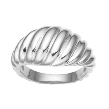 Unik ring med flotte bølger, sterling sølv - Aagaard (str. 52)
