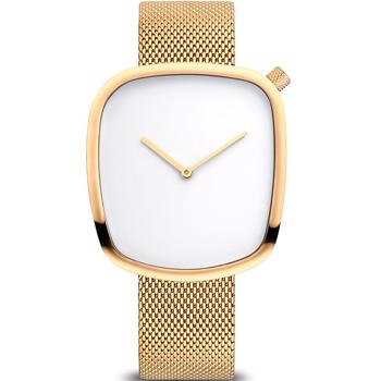 Pebble Forgyldt stål Quartz herre ur fra Bering, 18040-334