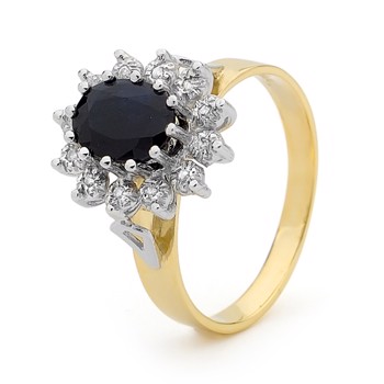 The Kate Middleton ring - safir med diamanter ring