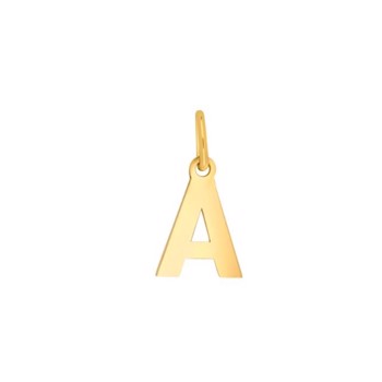 A - 14 kt Siersbøl bogstavs vedhæng, 9 x 6 mm/ 