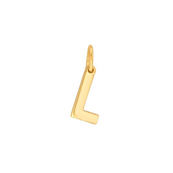 L - 14 kt Siersbøl bogstavs vedhæng, 9 x 6 mm/ 
