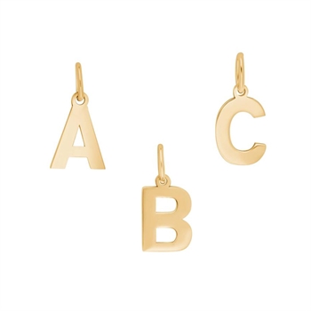 Siersbøl's Forgyldt sølvvedhæng bogstav - A - Z