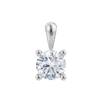 14 kt hvidguld vedhæng, Luxury Solitaire serien fra Siersbøl med ialt 0,70 ct Labgrown diamant