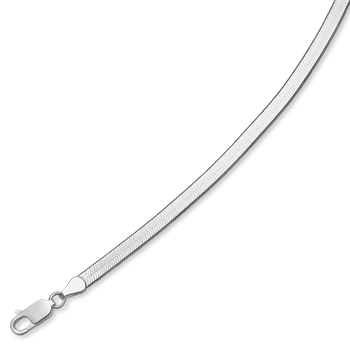Sterling sølv slange armbånd 4,5 mm bred og 19 cm lang