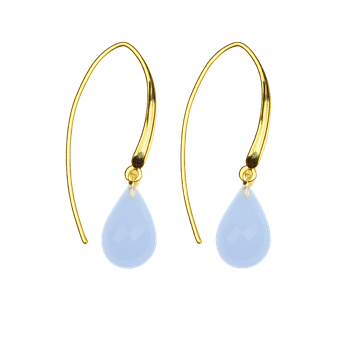 San - Links of Joy's Øreringe - Forgyldt med Chalcedon 12x8mm Forgyldt pr.par