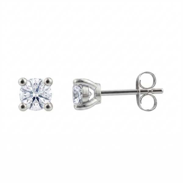 14 kt hvidguld ørestikkere, Luxury Solitaire serien fra Siersbøl med ialt 0,50 ct Labgrown diamant