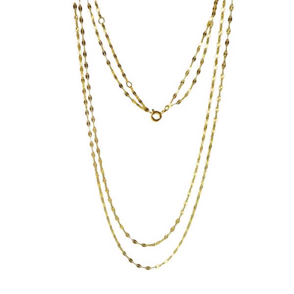 14 kt. dobbelt collier 40/43/45cm, fra San - Links of Joy