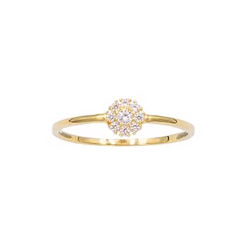 L&G's Ring 8 karat guld rosét med zirkonia