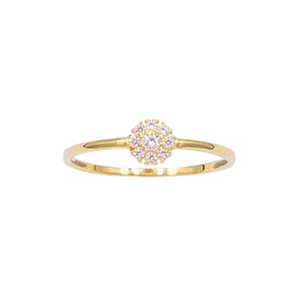 L&G\'s Ring 8 karat guld rosét med zirkonia