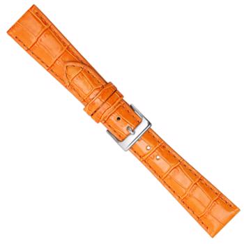 Køb model 454-14-22, Urrem i orange blank imiteret alligator skind føres i 12-22mm, her 22 mm her hos Urogsmykker.dk