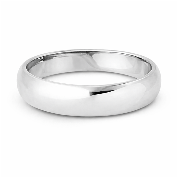 Sterling sølv vielsesringe på 5 mm og zirkonia i hjerte