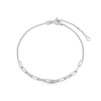 Sterling sølv  armbånd & ankelkæde Joined med poleret overflade fra Christina Jewelry