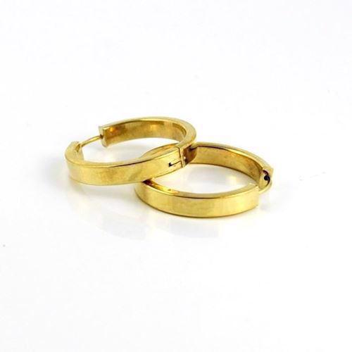 Image of blank 8 kt guld øreringe creol med blank overflade fra Støvring Design