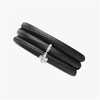 Christina Mor 6 mm charm på ægte læder armbånd