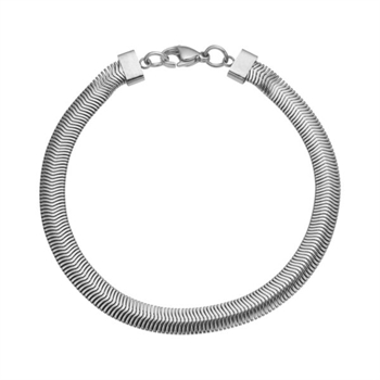 Blicher Fuglsang's Bredt herrearmbånd i stål - 20 cm langt