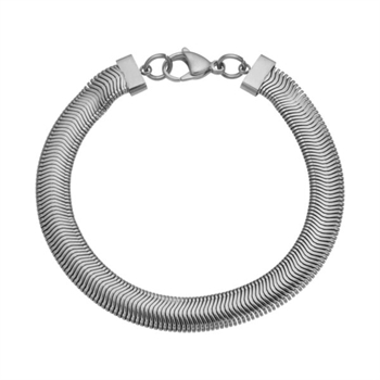 Blicher Fuglsang's Bredt herrearmbånd i stål - 20 cm langt
