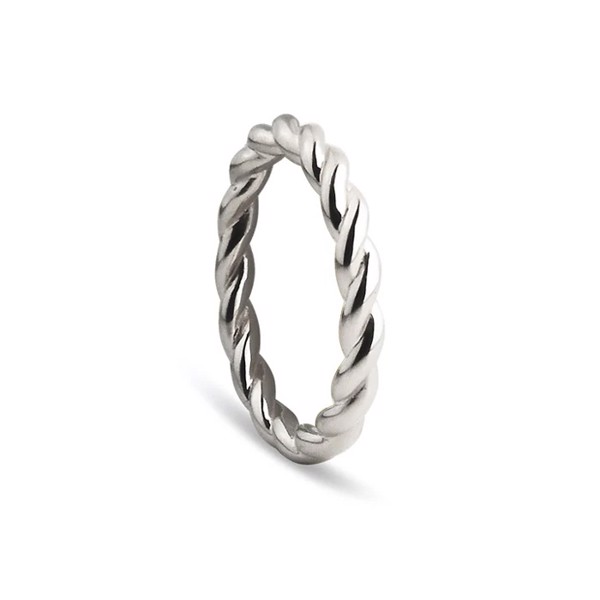 Twisted sølv ring - Jeberg (str 60)