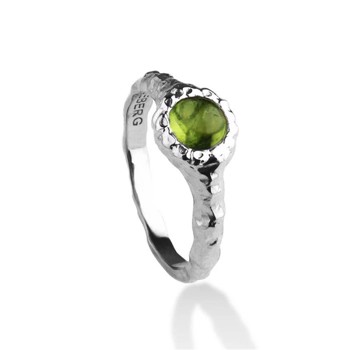 I AM GOLD - Sølv ring med peridot, fra Jeberg