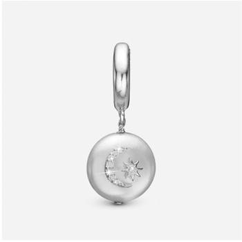  sølv charm til 6 mm læderarmbånd Sun and Moon fra Christina Collect