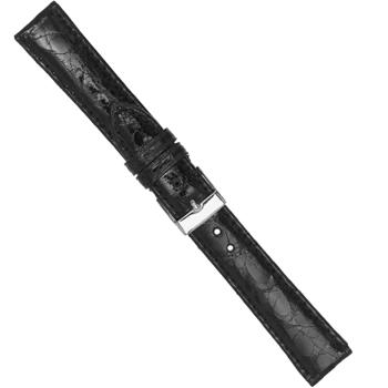 Køb din Urrem i sort ægte krokodille med syning føres i 12-20mm, her 18 mm her hos Urogsmykker.dk