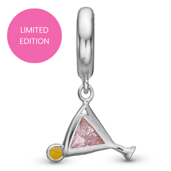  sølv Charm til sølv/slim læder armbånd Sommer edition med  overflade fra Christina Collect