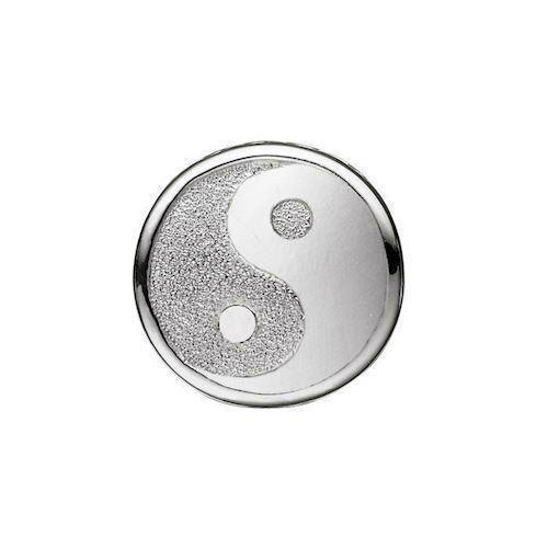 Image of rustik sølv Ying Yang charm til sølvarmbånd Sparkling Ying Yang med rustik overflade fra Christina Collect