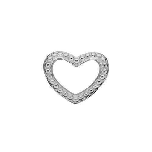 Image of blank sølv hjerte charm til sølvarmbånd Petite Heart Dots med blank overflade fra Christina Collect