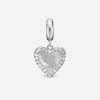 Charm til sølvarmbånd eller 4 mm slim læderarmbånd, Romance fra Christina Jewelry