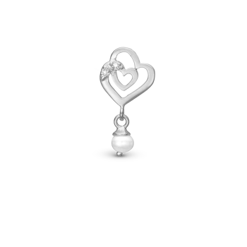 Blankpoleret Sølv Charm til 4 mm Christina armbånd Two Hearts med Blankpoleret overflade fra Christina Jewelry