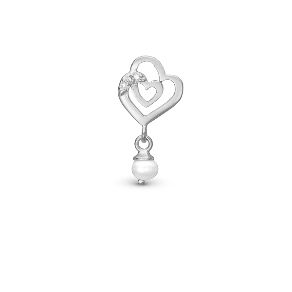 Blankpoleret Sølv Charm til 4 mm Christina armbånd Two Hearts med Blankpoleret overflade fra Christina Jewelry