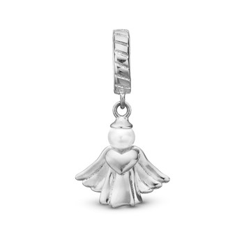 Blankpoleret Sølv Charm til 4 mm Christina armbånd Heavenly Angel med Blankpoleret overflade fra Christina Jewelry