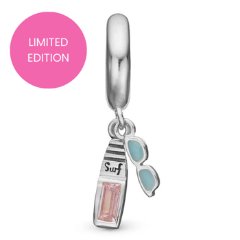  sølv Charm til sølv/slim læder armbånd Sommer edition med  overflade fra Christina Collect