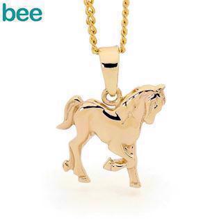 9 kt guld Horse Vedhæng blank fra Bee Jewellery
