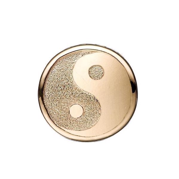 Image of rustik forgyldt sølv Ying & Yang charm til læderarmbånd Sparkling Ying Yang med rustik overflade fra Christina Collect