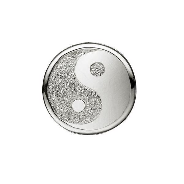 Image of rustik sølv Ying & Yang charm til læderarmbånd Sparkling Ying Yang med rustik overflade fra Christina Collect