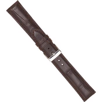 Køb din Urrem i mørkebrun ægte polstret alligator føres i 18-22mm, her 22 mm her hos Urogsmykker.dk
