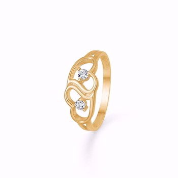 Smuk ring med zirkonia i 8 kt. Guld fra Guld & Sølv Design