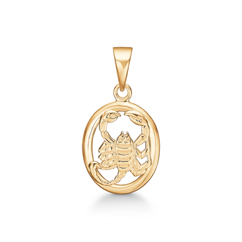 14 kt guld vedhæng stjernetegn Skorpion fra Støvring Design