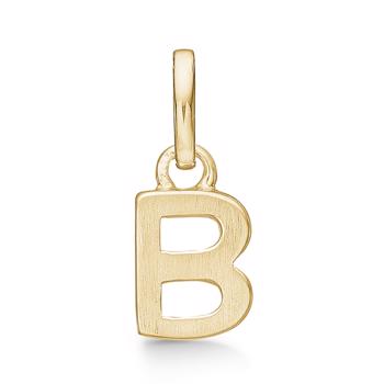 Bogstav vedhæng 8 mm, A-Z i 8 karat guld med mat og blank side