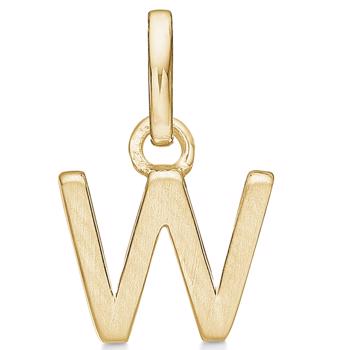 Bogstav vedhæng 8 mm, A-Z i 8 karat guld med mat og blank side