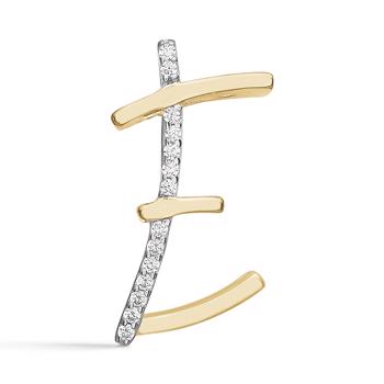 16 mm mat forgyldte sølv bogstaver Design Letters by Arne Jacobsen uden eller med 45-60 cm kæde