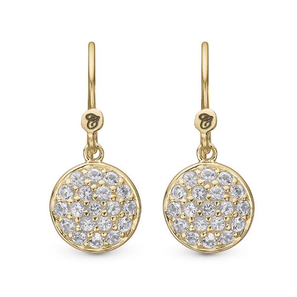 forgyldt Sterling sølv Øreringe Livets træ med forgyldt overflade fra Christina Jewelry